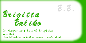 brigitta baliko business card