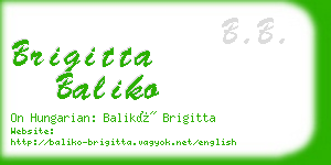 brigitta baliko business card